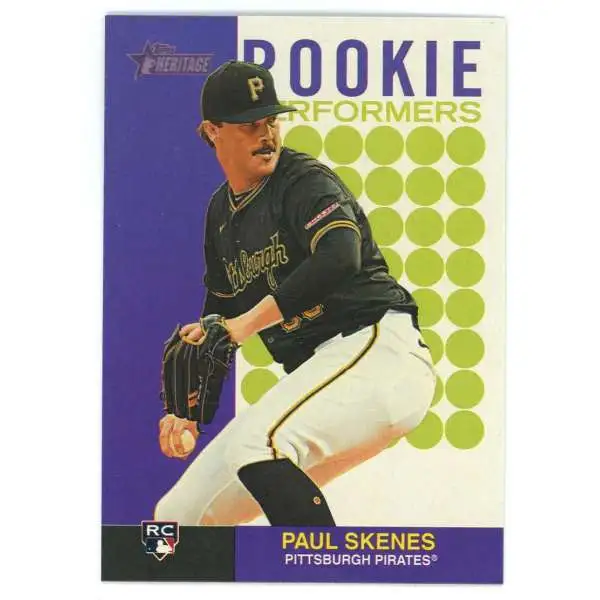 MLB 2024 Topps Heritage High Number Rookie Performers Paul Skenes RP-15 [Rookie]