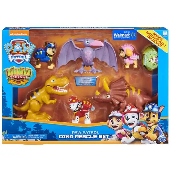 Paw Patrol Dino Rescue Set Exclusive Figure 6-Pack [Marshall, Chase & Skye]