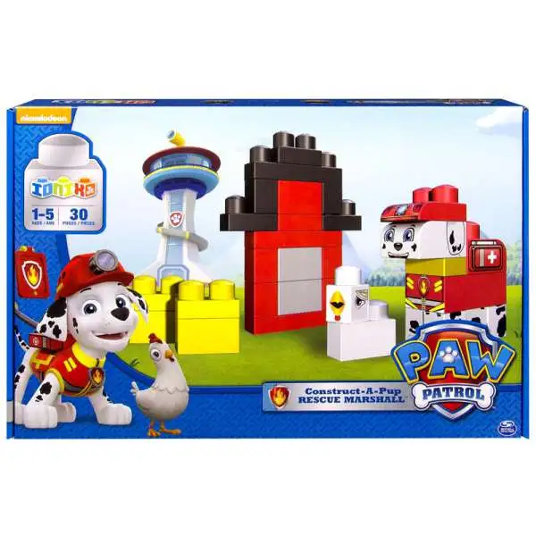 Paw Patrol Ionix Jr. Construct-A-Pup Rescue Marshall Building Set