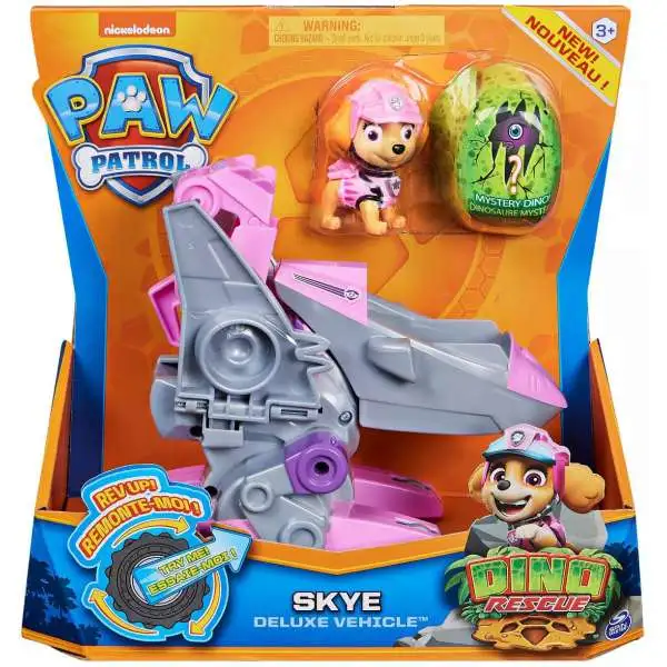 Paw Patrol Dino Rescue Skye Deluxe Vehicle [Includes 1 Mystery Dino Figure!]
