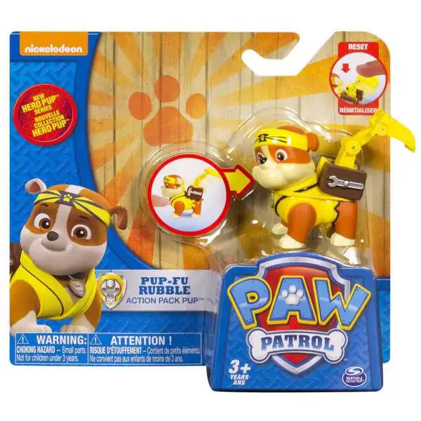 Paw Patrol Action Pack Pup Pup-Fu Rubble Figure [Loose]