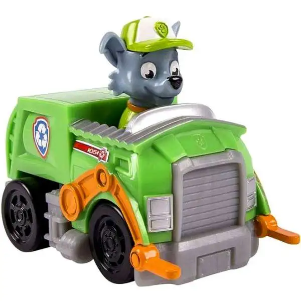 Paw Patrol Rescue Racer Rocky in Recycle Truck Figure [Figure Does Not Come Out!]