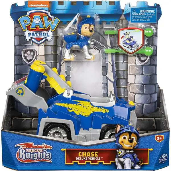 Paw Patrol Rescue Knights Chase Deluxe Vehicle & Figure