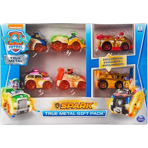 Paw Patrol True Metal Spark Diecast Car 6-Pack