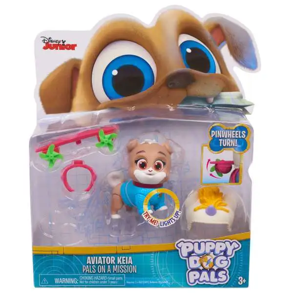 Disney Junior Puppy Dog Pals Light Up Pals On A Mission Aviator Keia Action Figure