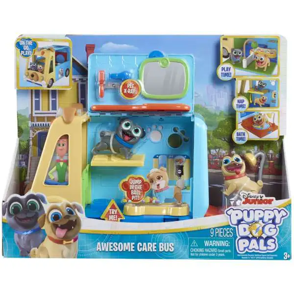 Disney Junior Puppy Dog Pals Awesome Care Bus Playset