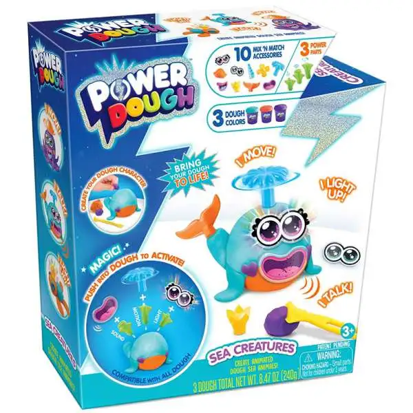 Power Dough Sea Creatures Medium Playset [3 Dough Colors]