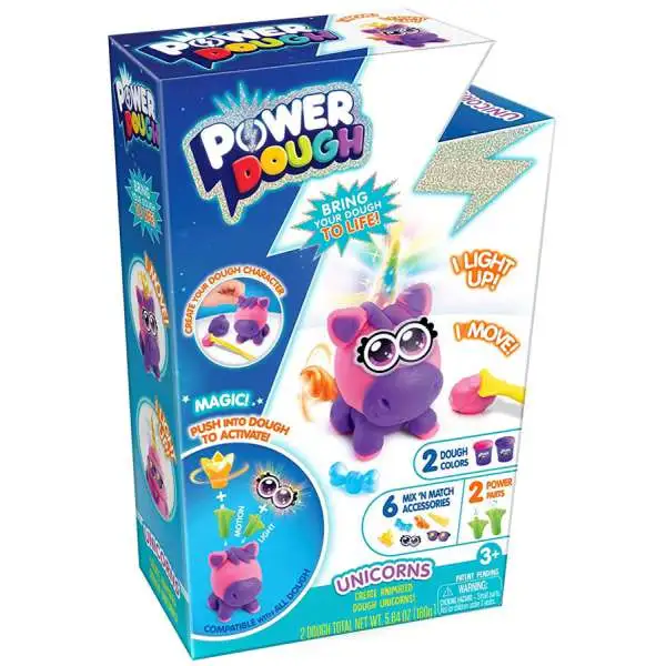 Power Dough Unicorns Small Playset [2 Dough Colors, Damaged Package]
