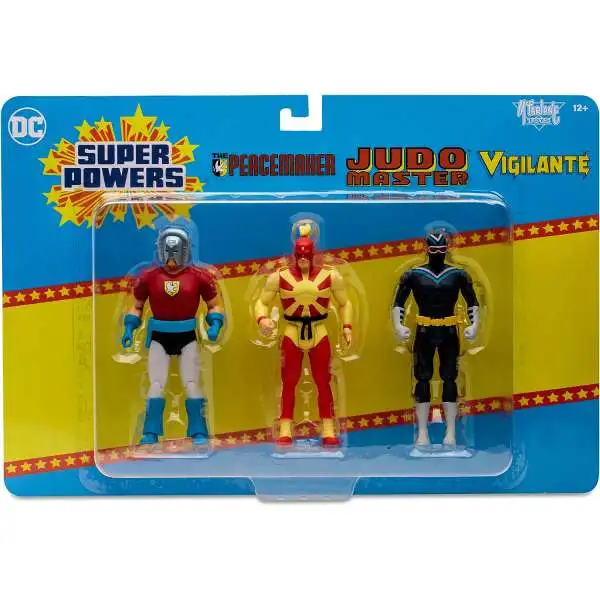 McFarlane Toys DC Direct Super Powers Peacemaker, Judo Master & Vigilante Action Figure 3-Pack (Pre-Order ships October)