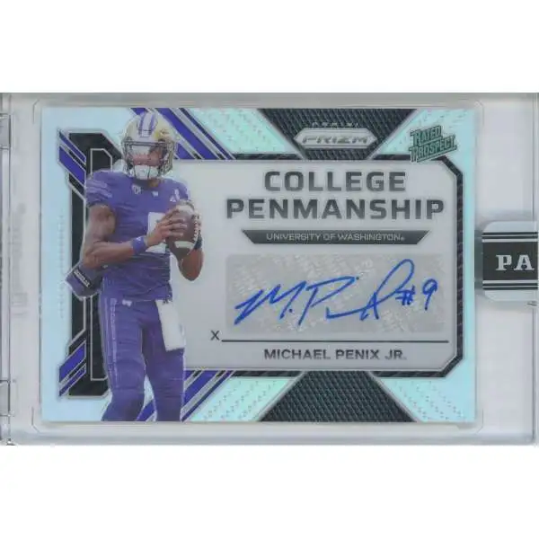 NFL 2023 Panini Prizm /99 College Penmanship Michael Penix Jr. CP-MP [Rated Prospect Auto]
