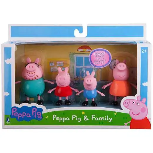 Peppa Pig & Family Figure 4-Pack [George, Peppa, Mummy, & Daddy]
