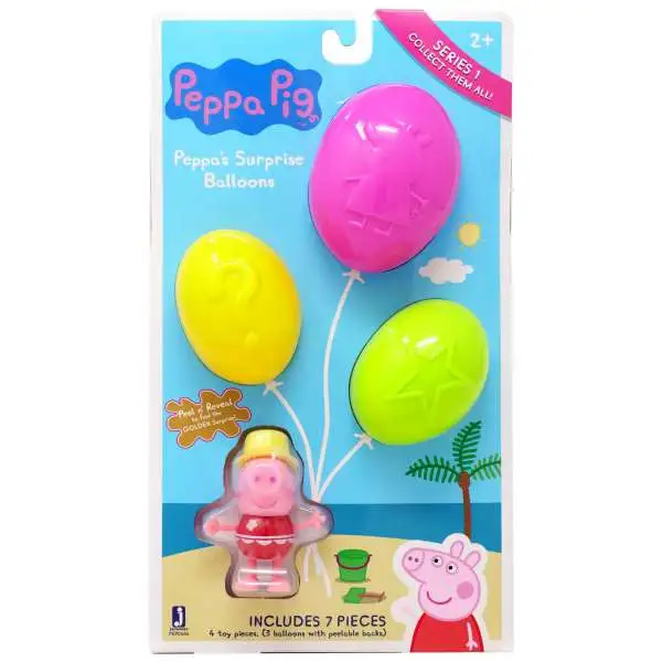 Peppa Pig Series 1 Surprise Balloons Mystery 3-Pack [Beach]