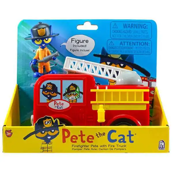 Pete the Cat Firefighter Pete with Fire Truck Vehicle & Figure