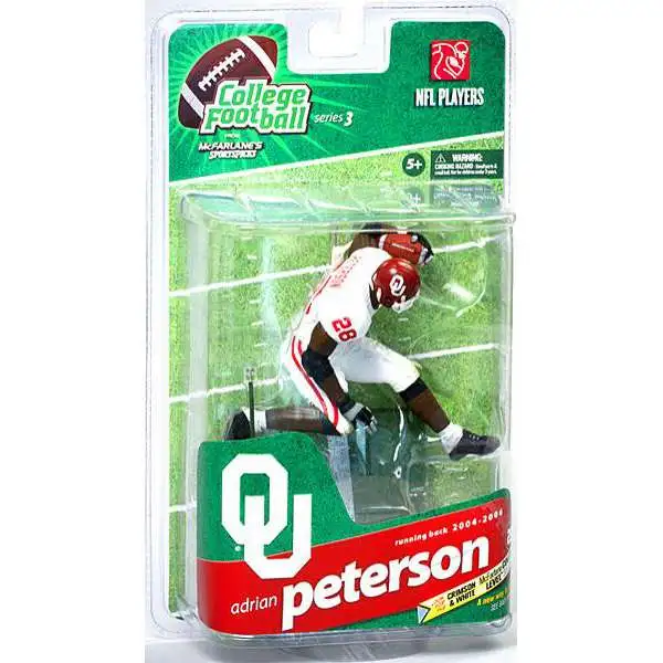 McFarlane Toys NCAA College Football Sports Series 3 Adrian Peterson Action Figure [White Jersey]