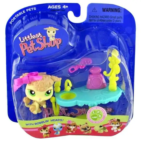 Littlest Pet Shop Portable Pets Poodle Figure [Grooming Table]