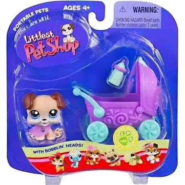 Littlest Pet Shop Portable Pets Puppy Figure #143 [Baby Carriage, Damaged Package]