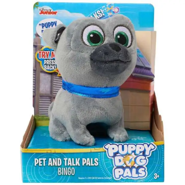 Disney Junior Puppy Dog Pals Pet & Talk Pals Bingo 4-Inch Plush Figure with Sound