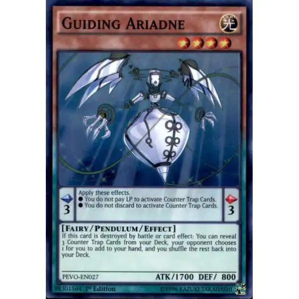 YuGiOh Trading Card Game Pendulum Evolution Super Rare Guiding Ariadne PEVO-EN027