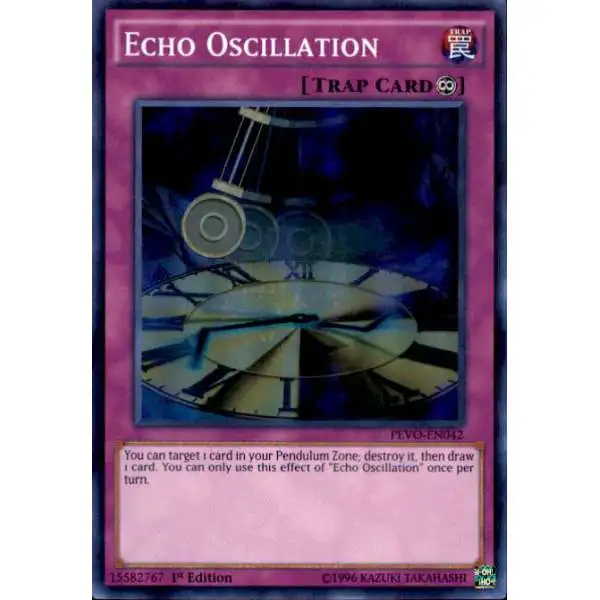 YuGiOh Trading Card Game Pendulum Evolution Super Rare Echo Oscillation PEVO-EN042