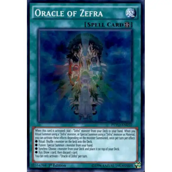 YuGiOh Trading Card Game Pendulum Evolution Super Rare Oracle of Zefra PEVO-EN050