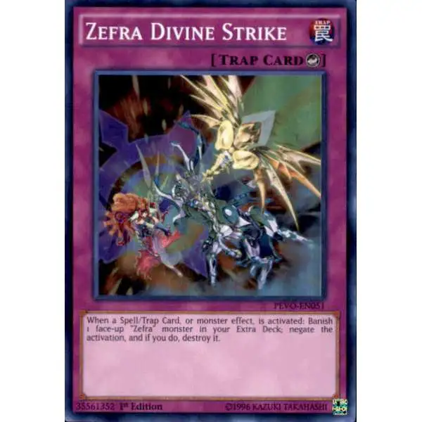 YuGiOh Trading Card Game Pendulum Evolution Super Rare Zefra Divine Strike PEVO-EN051