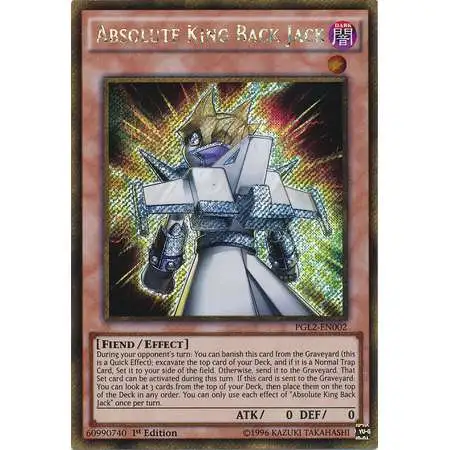 YuGiOh Premium Gold: Return of the Bling Gold Secret Rare Absolute King Back Jack PGL2-EN002
