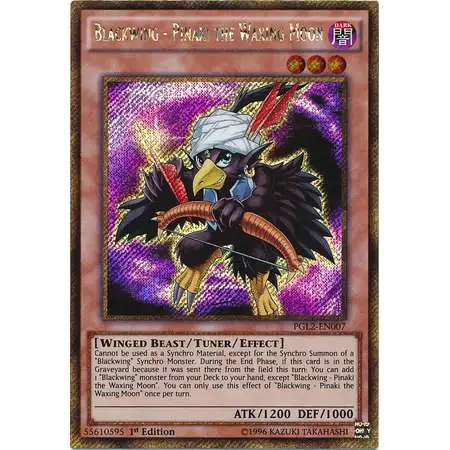 YuGiOh Premium Gold: Return of the Bling Gold Secret Rare Blackwing - Pinaki the Waxing Moon PGL2-EN007