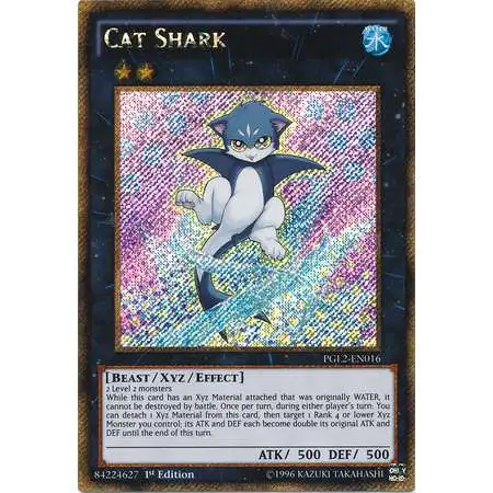 YuGiOh Premium Gold: Return of the Bling Gold Secret Rare Cat Shark PGL2-EN016