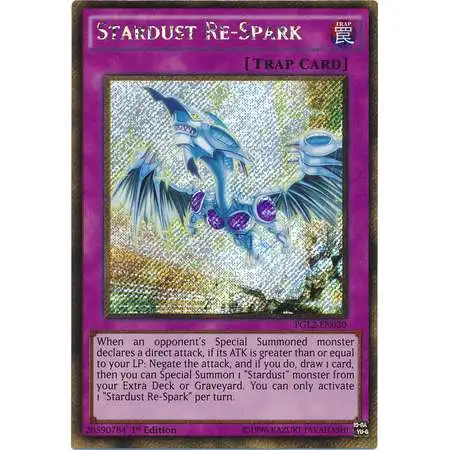 YuGiOh Premium Gold: Return of the Bling Gold Secret Rare Stardust Re-Spark PGL2-EN020