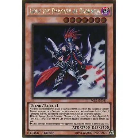 YuGiOh Premium Gold: Return of the Bling Gold Rare Gorz the Emissary of Darkness PGL2-EN081