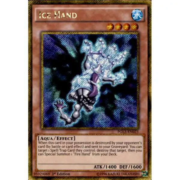 YuGiOh Premium Gold: Infinite Gold Gold Secret Rare Ice Hand PGL3-EN023