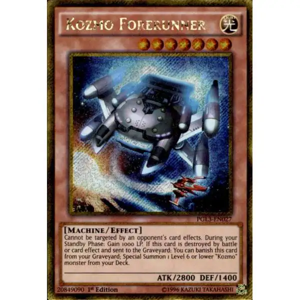 YuGiOh Premium Gold: Infinite Gold Gold Secret Rare Kozmo Forerunner PGL3-EN027