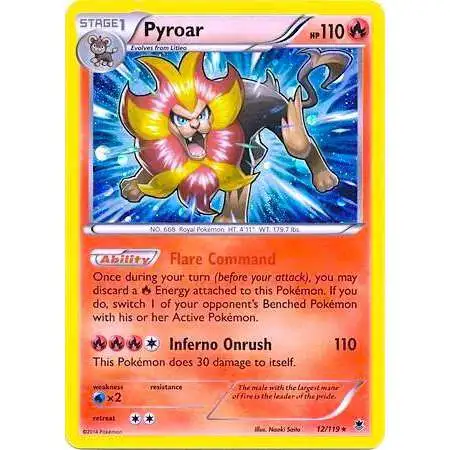 Pokemon X & Y Phantom Forces Cosmos Holo Rare Pyroar #12