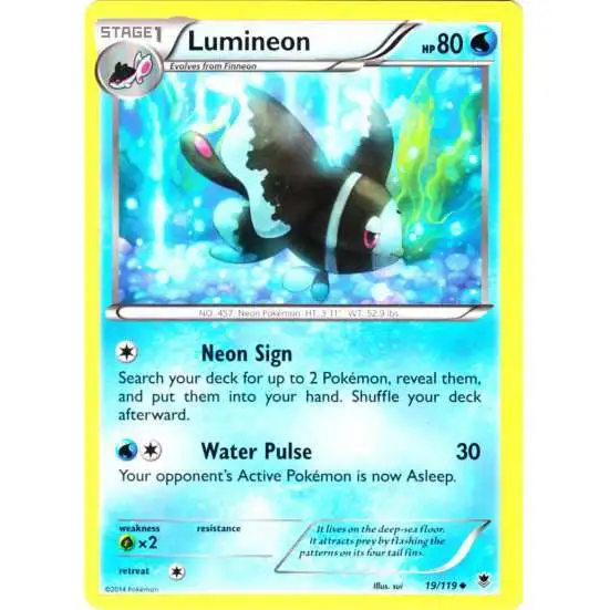 Pokemon X & Y Phantom Forces Uncommon Lumineon #19