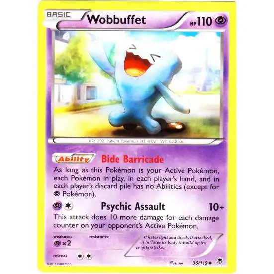 Pokemon X & Y Phantom Forces Uncommon Wobbuffet #36