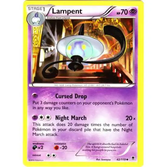 Pokemon X & Y Phantom Forces Uncommon Lampent #42