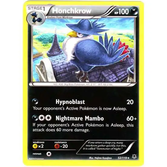 Pokemon X & Y Phantom Forces Rare Honchkrow #52