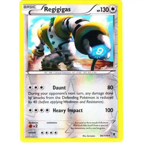 Pokemon X & Y Phantom Forces Holo Rare Regigigas #86