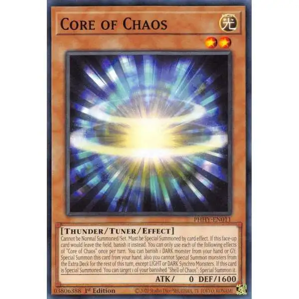 YuGiOh Trading Card Game Photon Hypernova Common Core of Chaos PHHY-EN011