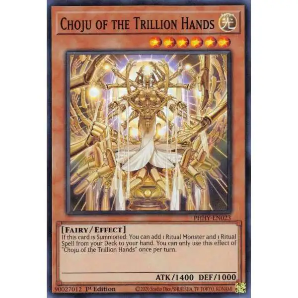 YuGiOh Trading Card Game Photon Hypernova Super Rare Choju of the Trillion Hands PHHY-EN023
