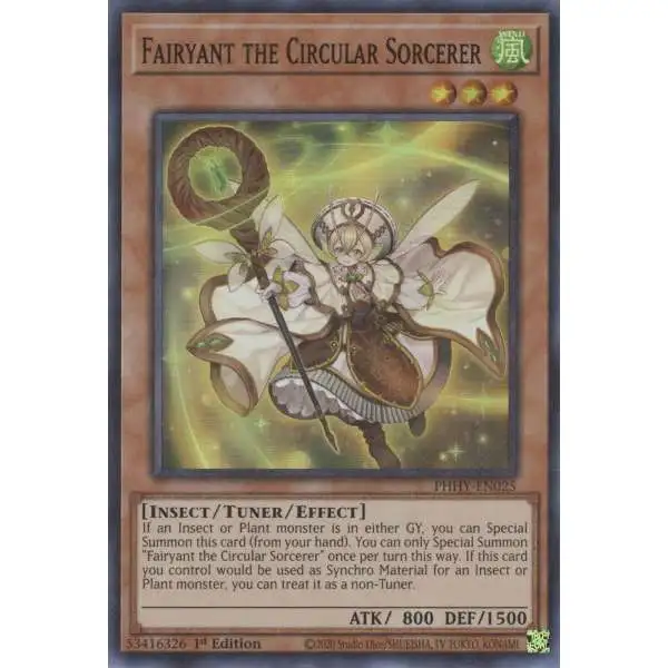 YuGiOh Trading Card Game Photon Hypernova Super Rare Fairyant the Circular Sorcerer PHHY-EN025