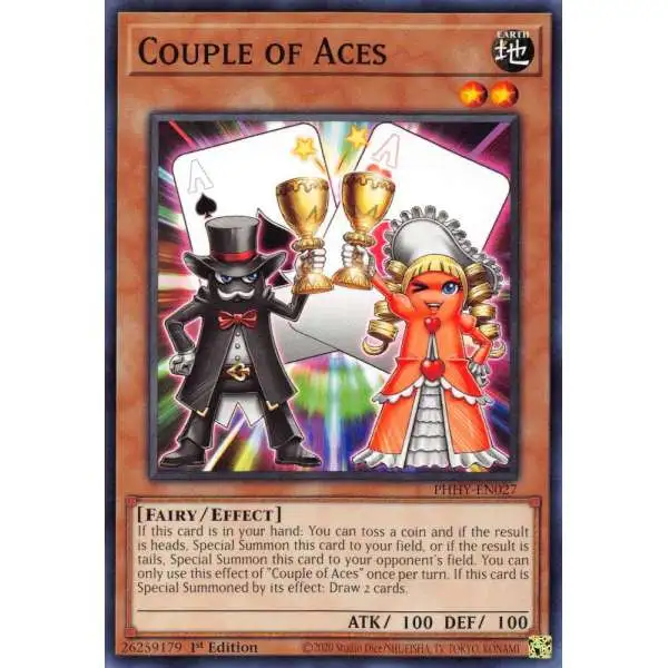 YuGiOh Trading Card Game Photon Hypernova Common Couple of Aces PHHY-EN027