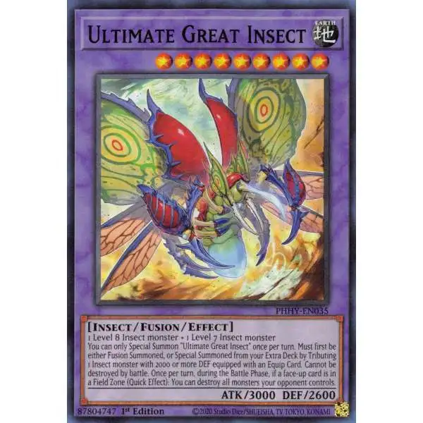 YuGiOh Trading Card Game Photon Hypernova Super Rare Ultimate Great Insect PHHY-EN035