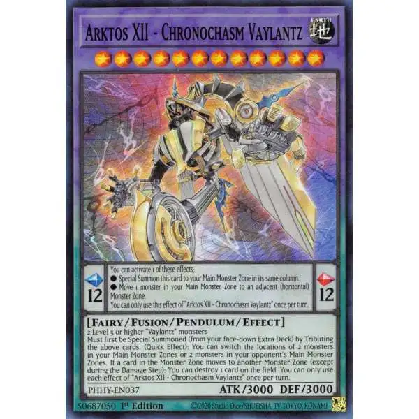 YuGiOh Trading Card Game Photon Hypernova Super Rare Arktos XII - Chronochasm Vaylantz PHHY-EN037