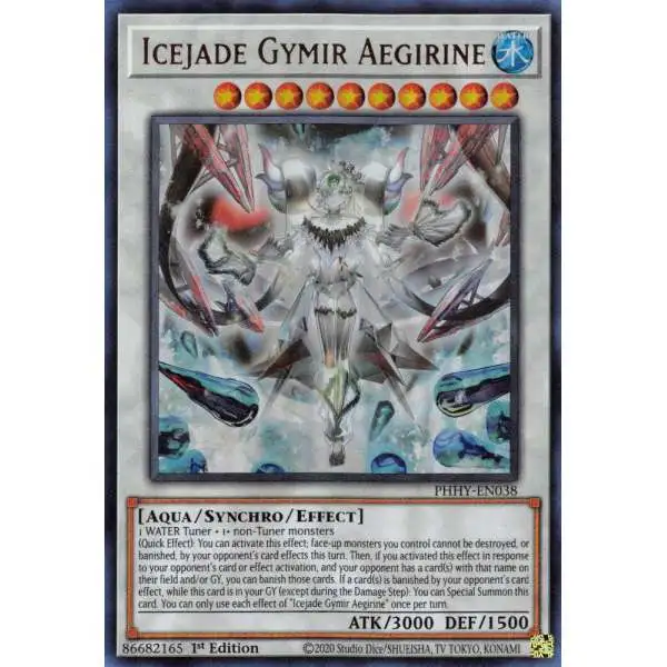 YuGiOh Trading Card Game Photon Hypernova Ultra Rare Icejade Gymir Aegirine PHHY-EN038