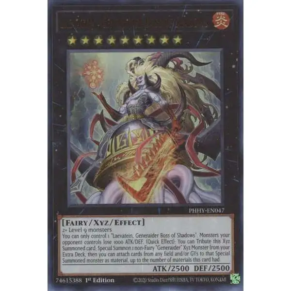 YuGiOh Trading Card Game Photon Hypernova Ultra Rare Laevatein, Generaider Boss of Shadows PHHY-EN047