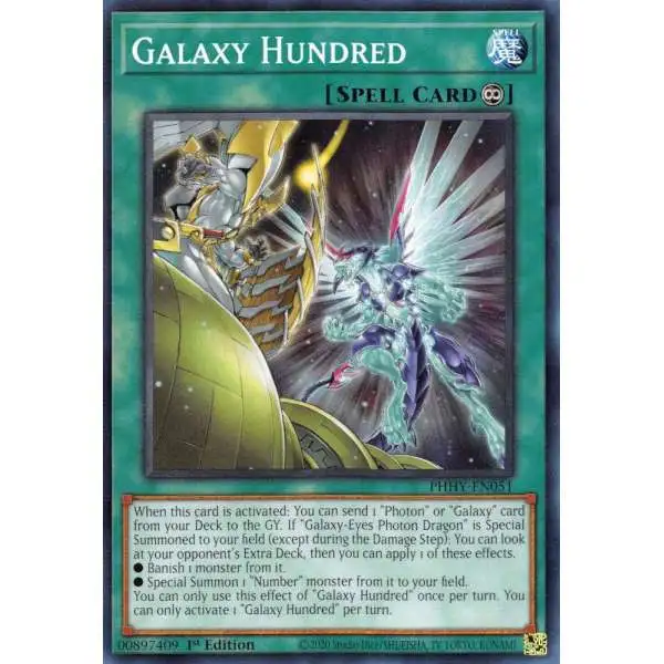 YuGiOh Trading Card Game Photon Hypernova Common Galaxy Hundred PHHY-EN051