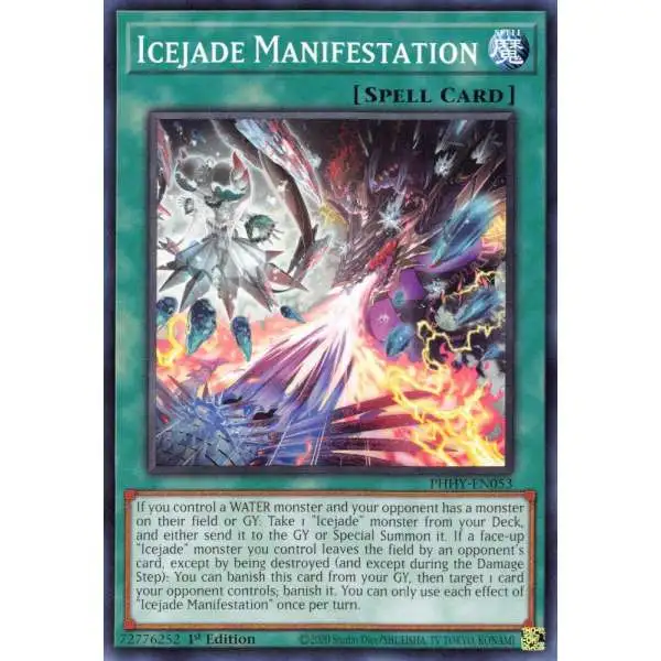 YuGiOh Trading Card Game Photon Hypernova Common Icejade Manifestation PHHY-EN053