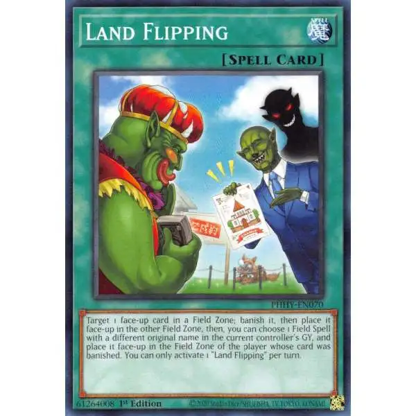 YuGiOh Trading Card Game Photon Hypernova Common Land Flipping PHHY-EN070