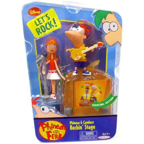 Disney Phineas and Ferb Phineas & Candace Rockin' Stage Figure 2-Pack